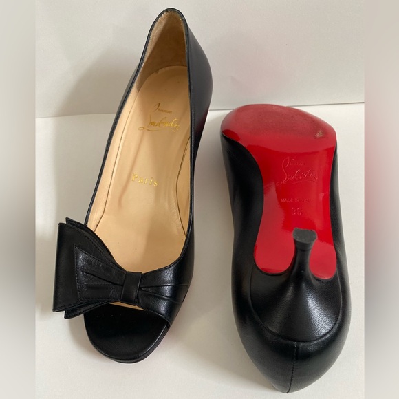 ✨ CHRISTIAN LOUBOUTIN peep toe kitten heels - Picture 3 of 16